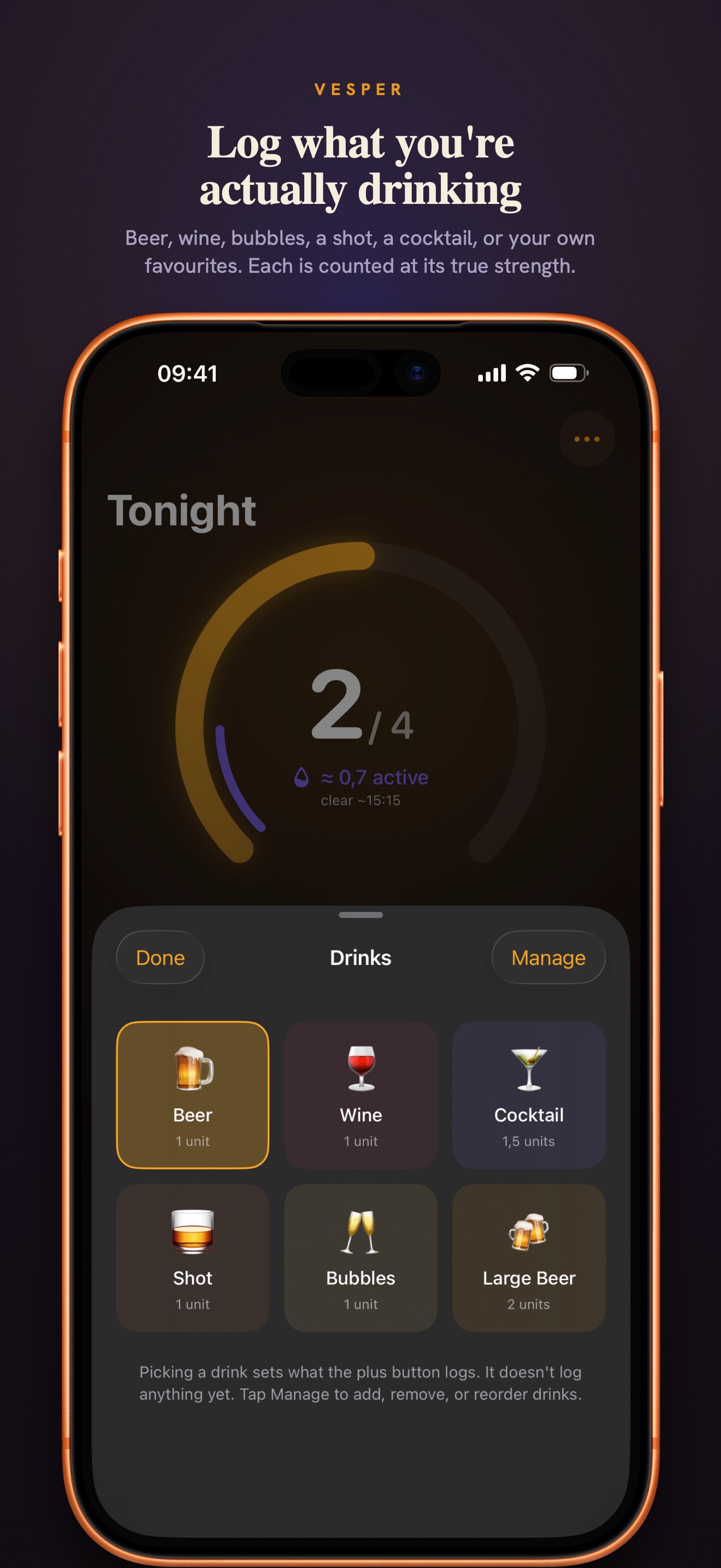 Vesper drink picker